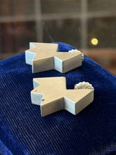 Load image into Gallery viewer, Vintage Artisan Modernist Geometric Chunky Pierced Statement Earrings Matte