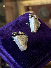 Load image into Gallery viewer, Vintage Artisan Sterling Silver Triangular Pierced Statement Earrings