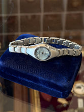 Load image into Gallery viewer, Vintage 1990s Y2K Gucci Silver Tone Bubble Watch Baby Blue Quartz Women's Watch