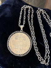 Load image into Gallery viewer, VTG 800 Silver Maria Theresa Thaler Austria Coin on 835 Silver Chain Necklace