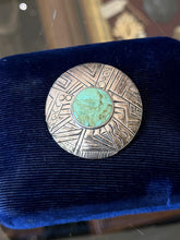 Load image into Gallery viewer, Vintage Signed Phyllis Woods Sterling Silver Genuine Turquoise Brooch Pin