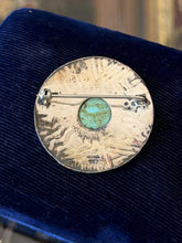 Load image into Gallery viewer, Vintage Signed Phyllis Woods Sterling Silver Genuine Turquoise Brooch Pin