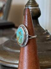 Load image into Gallery viewer, Vintage Navajo Signed TT Tom Taylor Sterling Silver Turquoise Ring US 6