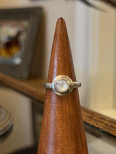 Load image into Gallery viewer, Vintage 1990s Sterling Silver Moonstone Cabochon Bezel Set Ring US 8.25