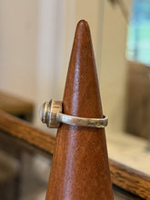 Load image into Gallery viewer, Vintage 1990s Sterling Silver Moonstone Cabochon Bezel Set Ring US 8.25