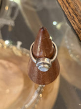 Load image into Gallery viewer, Vintage 1990s Sterling Silver Moonstone Cabochon Bezel Set Ring US 8.25