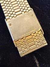 Load image into Gallery viewer, Vintage 1980s 1990s BULOVA Gold Tone 17 Jewels CZ Stainless Steel Women's Watch
