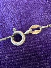 Load image into Gallery viewer, Vintage Sterling Silver Etched Puffy Heart Pendant Necklace Box Chain 17.75"