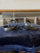 Load image into Gallery viewer, Vintage Artisan Signed Genkut Sterling Silver Modernist Spiral Hoop Earrings