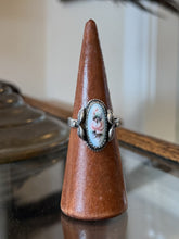 Load image into Gallery viewer, Vintage MKB Russian Finift Hand Painted Porcelain Enamel Silver Ring US 10.25