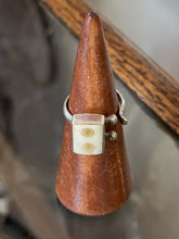 Load image into Gallery viewer, Signed Sajen Sterling Silver Spiral Circle Stamped Bone Adjustable Ring 7.75