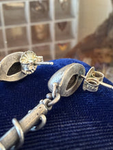 Load image into Gallery viewer, Vintage Artisan Sterling Silver Sculptural Twisted Abstract Dangle Earrings
