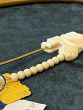 Load image into Gallery viewer, VTG 1960s Deadstock Hattie Carnegie Faux Bone Animal Safety Pin Rare