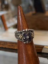 Load image into Gallery viewer, Barbara Bixby Sterling Silver 18K Gold Rhodolite Garnet Statement Ring US 7.5