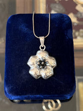 Load image into Gallery viewer, Vintage Signed CII Mexico Sterling Silver Puffy 3D Hibiscus Pendant Necklace