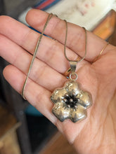 Load image into Gallery viewer, Vintage Signed CII Mexico Sterling Silver Puffy 3D Hibiscus Pendant Necklace