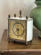 Load image into Gallery viewer, Vintage Midcentury Kandel Germany Travel Alarm Clock Mother of Pearl & Brass