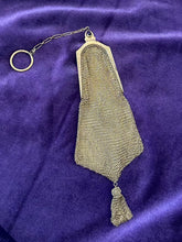 Load image into Gallery viewer, Antique Art Deco Whiting & Davis Metal Mesh Purse Circa 1920s Blue Stone Vintage