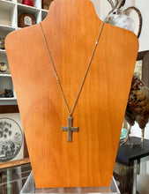 Load image into Gallery viewer, Vintage 1985 MMA Metropolitan Museum of Art Limoges Champleve Cross Pendant Necklace 17.75”
