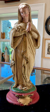 Load image into Gallery viewer, RARE Vintage Midcentury Our Lady of Lourdes Hand Painted Chalkware Statue