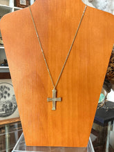 Load image into Gallery viewer, Vintage 1985 MMA Metropolitan Museum of Art Limoges Champleve Cross Pendant Necklace 17.75”