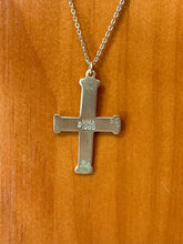 Load image into Gallery viewer, Vintage 1985 MMA Metropolitan Museum of Art Limoges Champleve Cross Pendant Necklace 17.75”