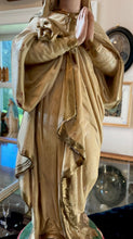 Load image into Gallery viewer, RARE Vintage Midcentury Our Lady of Lourdes Hand Painted Chalkware Statue