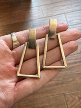 Load image into Gallery viewer, Vintage Signed TS-68 Taxco Mexico Sterling Silver Geometric Door Knocker Earrings