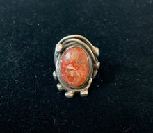 Load image into Gallery viewer, Vintage Artisan Sterling Silver Red Jasper Cabochon Statement Ring US 7.5 OOAK