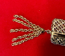 Load image into Gallery viewer, Vintage 1950s Napier Gold Tone Filigree Tortoiseshell Comb in Case Fringe Tassel