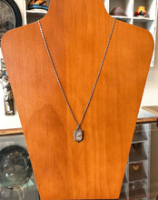 Load image into Gallery viewer, 1920s Art Deco Sterling Silver Camphor Glass Rhinestone Paste Pendant Necklace