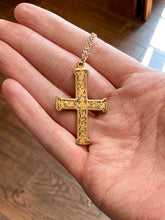 Load image into Gallery viewer, Vintage 1985 MMA Metropolitan Museum of Art Limoges Champleve Cross Pendant Necklace 17.75”