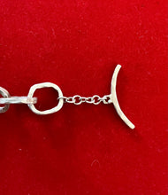 Load image into Gallery viewer, Organic Geometric Link Brushed Matte Sterling Silver Chain Necklace Toggle Clasp
