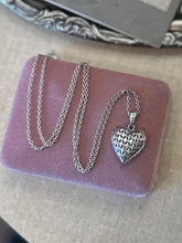 Load image into Gallery viewer, Swarovski Sterling Silver Cut-Out Heart Pendant on 835 Silver Chain Necklace