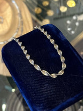 Load image into Gallery viewer, Vintage Italy Two Tone Sterling Silver Twisted Herringbone Chain Necklace 16"