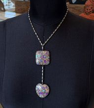 Load image into Gallery viewer, Vintage Mexican Couture Helguera Composite Rainbow Matrix Turquoise Necklace