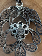 Load image into Gallery viewer, You Pick! Vintage Filigree Silver Gemstone Pendants | 800 Silver Citrine OR 925 Silver Abalone
