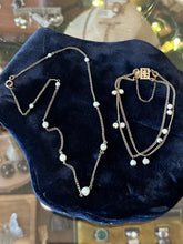 Load image into Gallery viewer, Vintage Circa 1940s Hallmarked HERTZBERG 1/20 14K GF Gold Filled &amp; Pearl Dainty Necklace or Bracelet Midcentury
