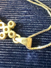 Load image into Gallery viewer, Vintage Sterling Silver Cubic Zirconia Cross Pendant Necklace Box Chain 16”
