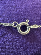 Load image into Gallery viewer, Vintage Sterling Silver &amp; Genuine Amethyst Faceted Pointed Tower Open Heart Pendant Necklace 16”
