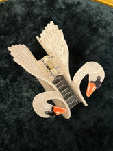 Load image into Gallery viewer, White Swan Hair Claw Clip
