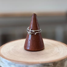 Load image into Gallery viewer, Blooming Rose Silver Tone Adjustable Ring
