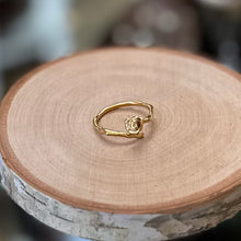 Load image into Gallery viewer, Rose Stem Gold Tone Wrap Adjustable Ring
