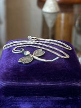 Load image into Gallery viewer, Vintage Sterling Silver Dragonfly Pendant Necklace Box Chain 20.25”
