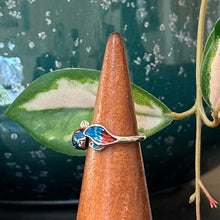 Load image into Gallery viewer, Adjustable Silver Tone &amp; Enamel Koi Fish Ring
