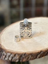 Load image into Gallery viewer, Sterling Silver Taxco Mexico Perfume Bottle JJC 925 Glass Vintage 1940s Scent

