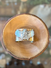Load image into Gallery viewer, Handmade Gothic Solid Brass Bat Wide Cuff Bracelet
