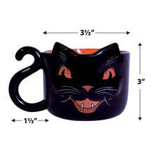 Load image into Gallery viewer, Vintage Halloween Ceramic Black Cat Mug, 12 Ounces
