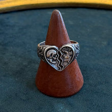 Load image into Gallery viewer, Eternal Love Broken Heart Adjustable Ring | Silver Tone or Two Tone
