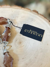Load image into Gallery viewer, BIJOUX GIVENCHY Vintage 1990s Necklace Shiny Silver Tone &amp; Lucite &quot;Gems&quot; w Tag
